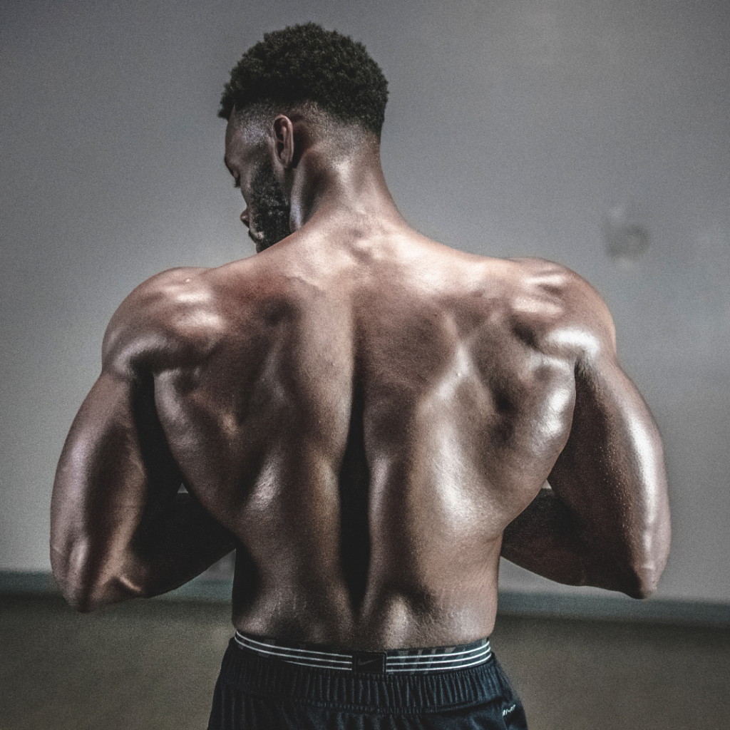 man showing his muscular back
